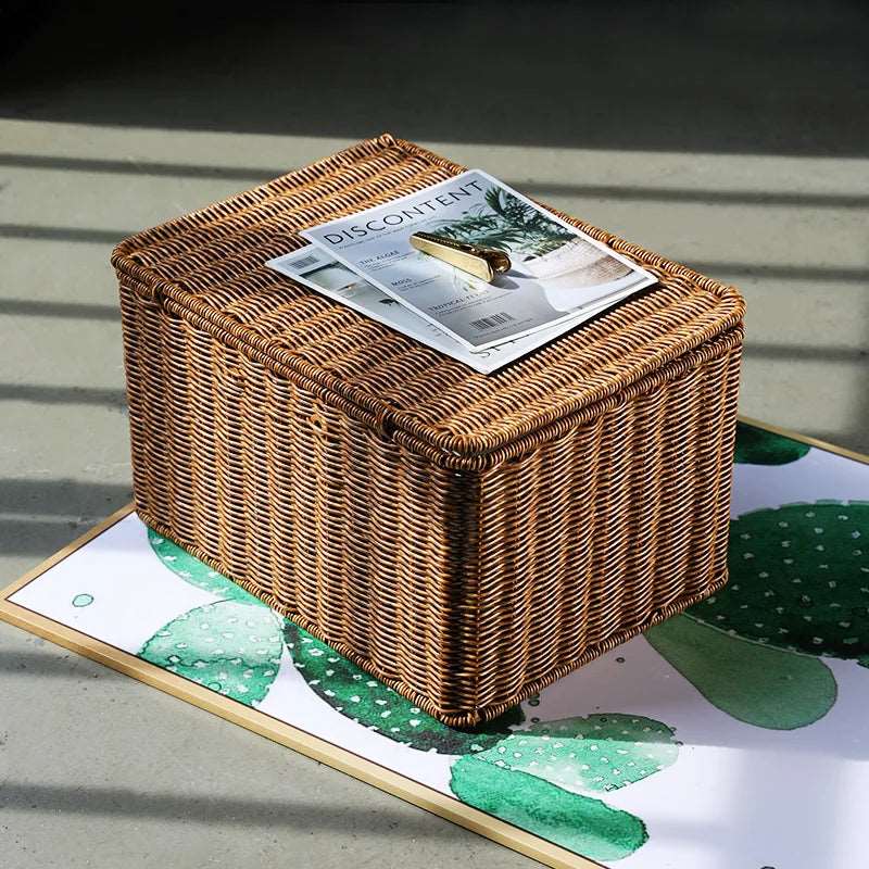 Rattanova | Handgeweven rotan opbergmand, milieuvriendelijke decoratieve boho-organizer