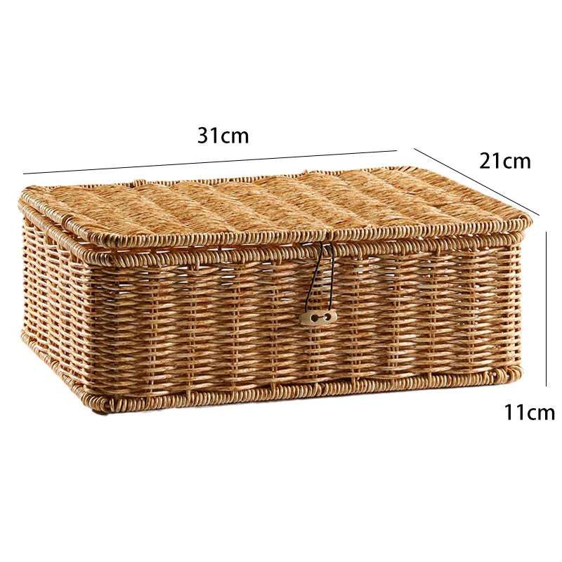Rattanova | Handgeweven rotan opbergmand, milieuvriendelijke decoratieve boho-organizer