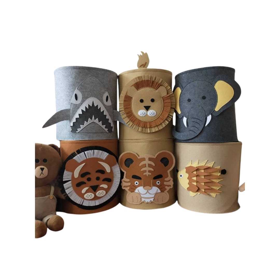 ZooBasket | Set stoffen opbergmanden voor kinderkamers – speelgoedopberger & opbergruimte voor de kinderkamer