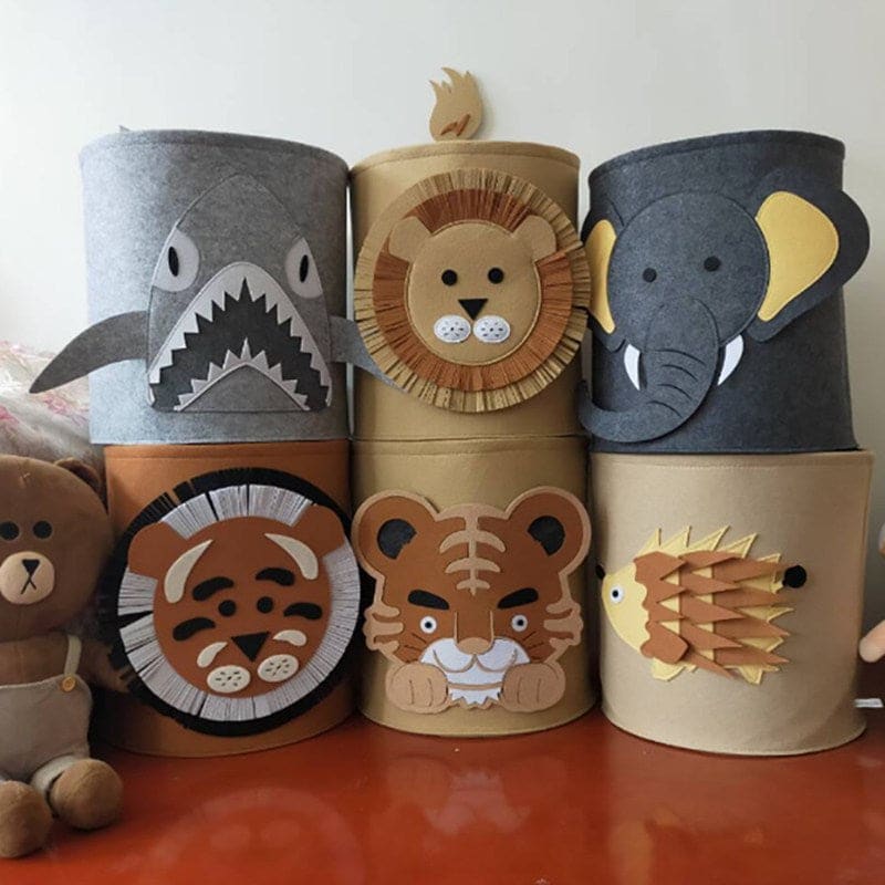 ZooBasket | Set stoffen opbergmanden voor kinderkamers – speelgoedopberger & opbergruimte voor de kinderkamer