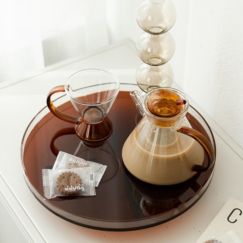 Circlix | Levendige ronde acryl dienblad – veelkleurige serveer- en decoratieve schaal voor thuis