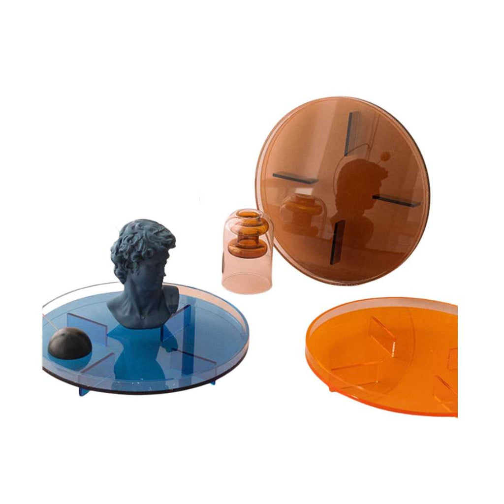 Circlix | Levendige ronde acryl dienblad – veelkleurige serveer- en decoratieve schaal voor thuis