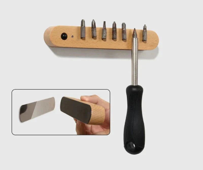RadiKey | Magnetische houten sleutelhouder met sensor-led, wandgemonteerde organizer voor thuis