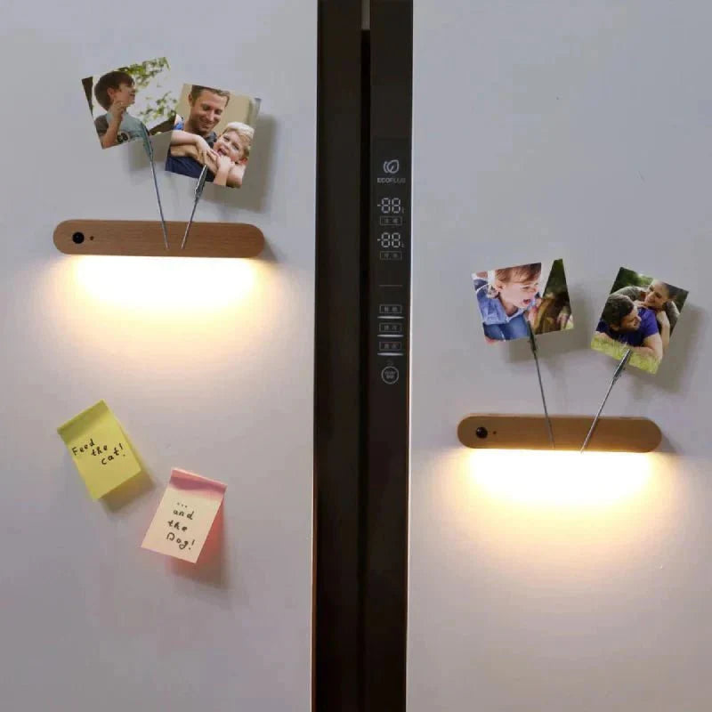 RadiKey | Magnetische houten sleutelhouder met sensor-led, wandgemonteerde organizer voor thuis