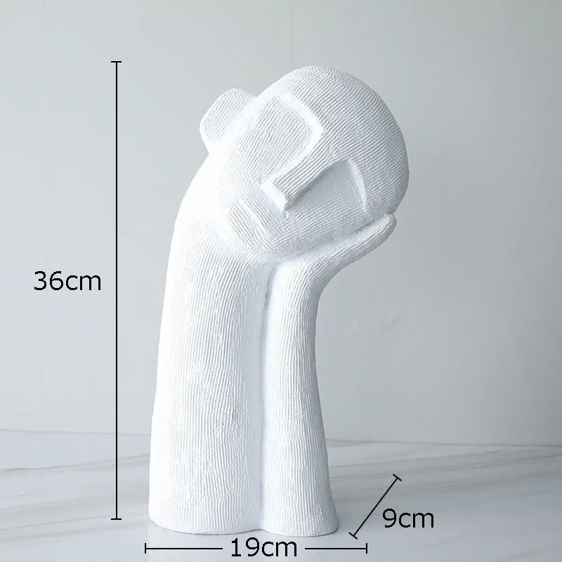 Musera | Doordachte gezichtssculptuur van hars – Moderne artistieke decoratie voor thuis en op kantoor