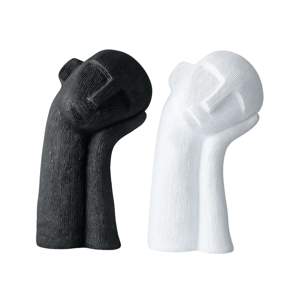 Musera | Doordachte gezichtssculptuur van hars – Moderne artistieke decoratie voor thuis en op kantoor