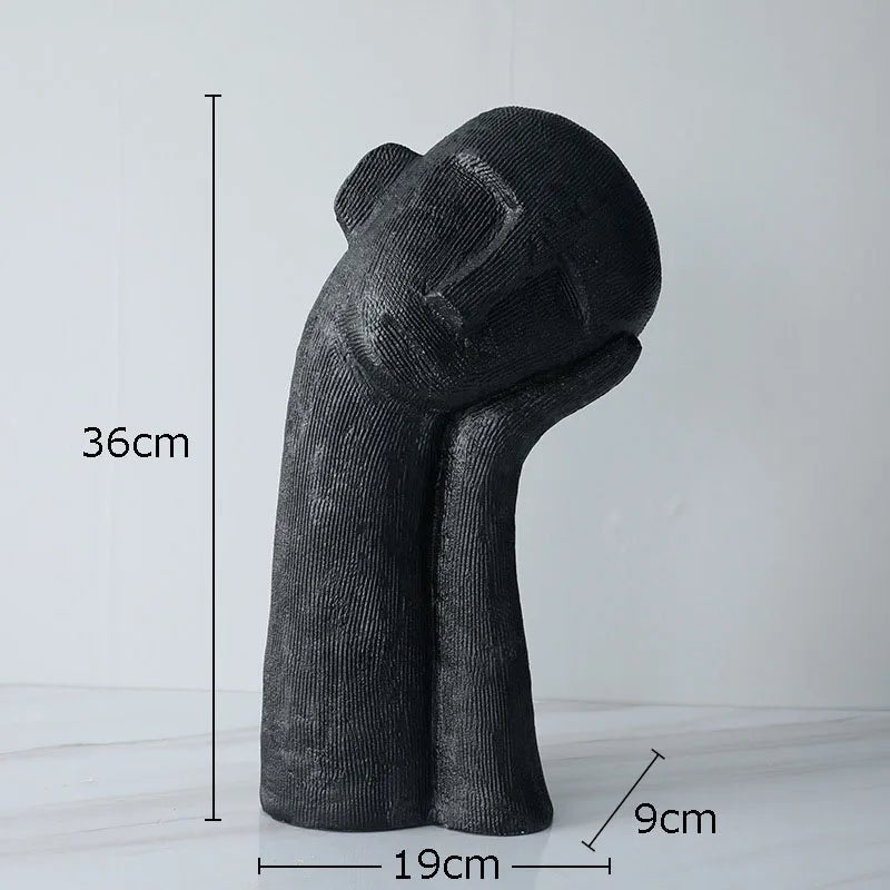 Musera | Doordachte gezichtssculptuur van hars – Moderne artistieke decoratie voor thuis en op kantoor