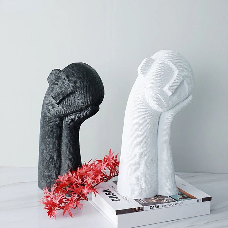 Musera | Doordachte gezichtssculptuur van hars – Moderne artistieke decoratie voor thuis en op kantoor