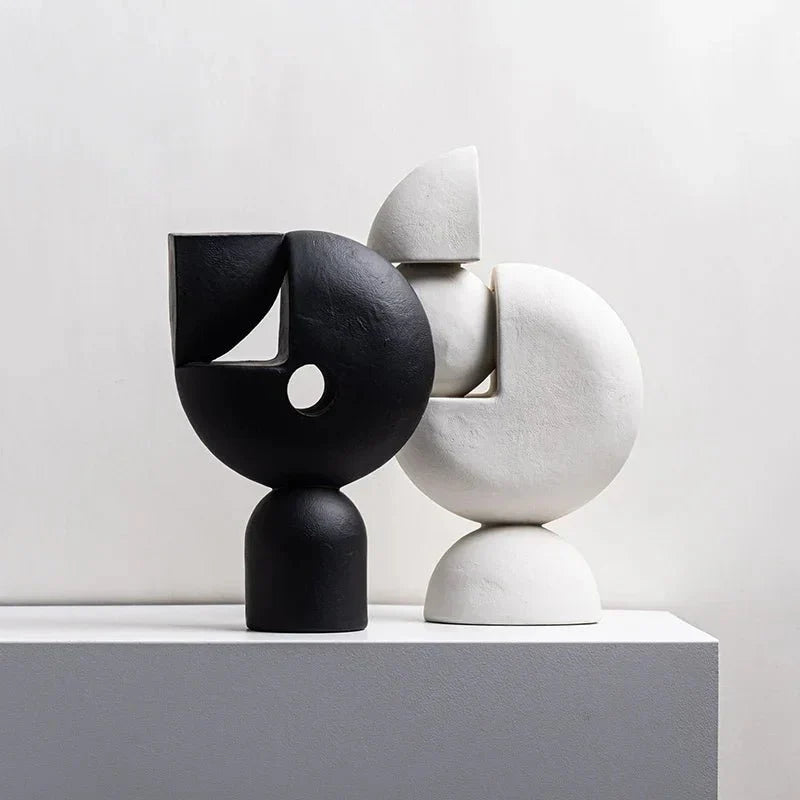 Structra | Moderne geometrische hars sculpturen, abstracte decoratieve beeldjes voor thuis