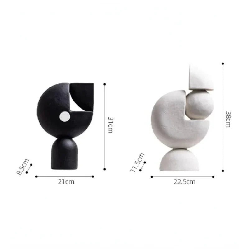 Structra | Moderne geometrische hars sculpturen, abstracte decoratieve beeldjes voor thuis