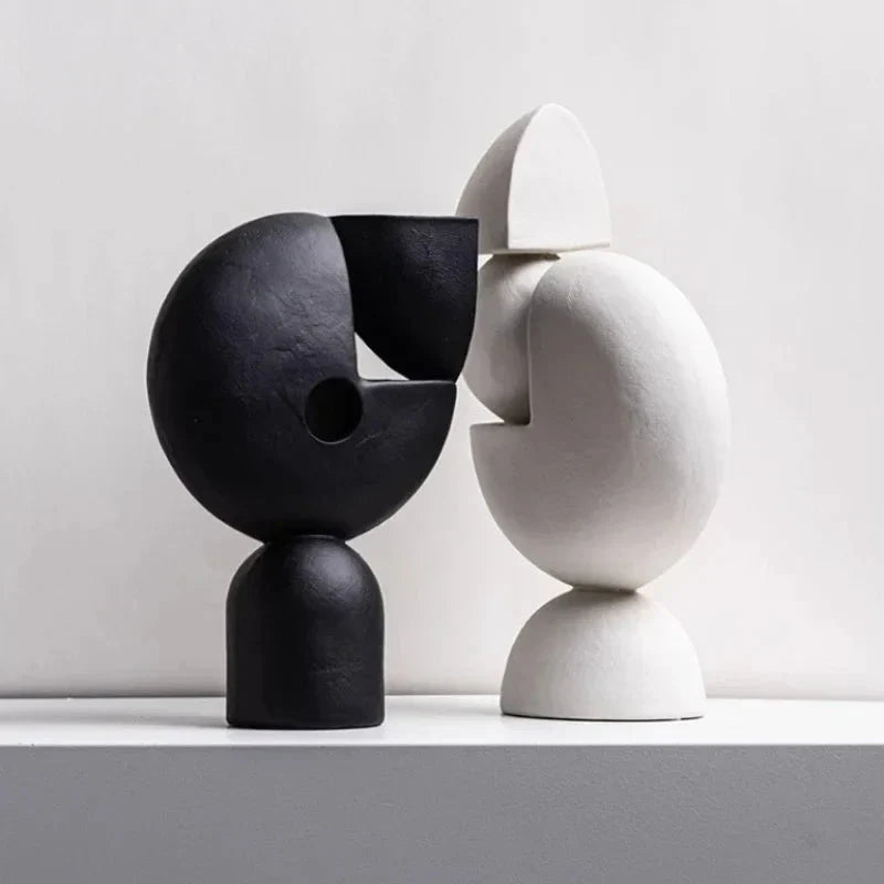 Structra | Moderne geometrische hars sculpturen, abstracte decoratieve beeldjes voor thuis