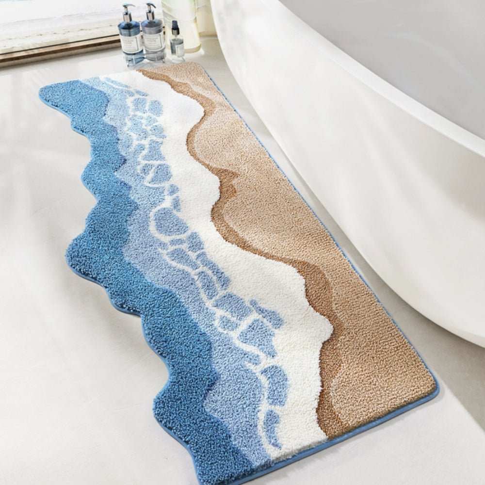 OceanStep | Antislip badmat, microvezelkleed Ocean Wave, zacht absorberend