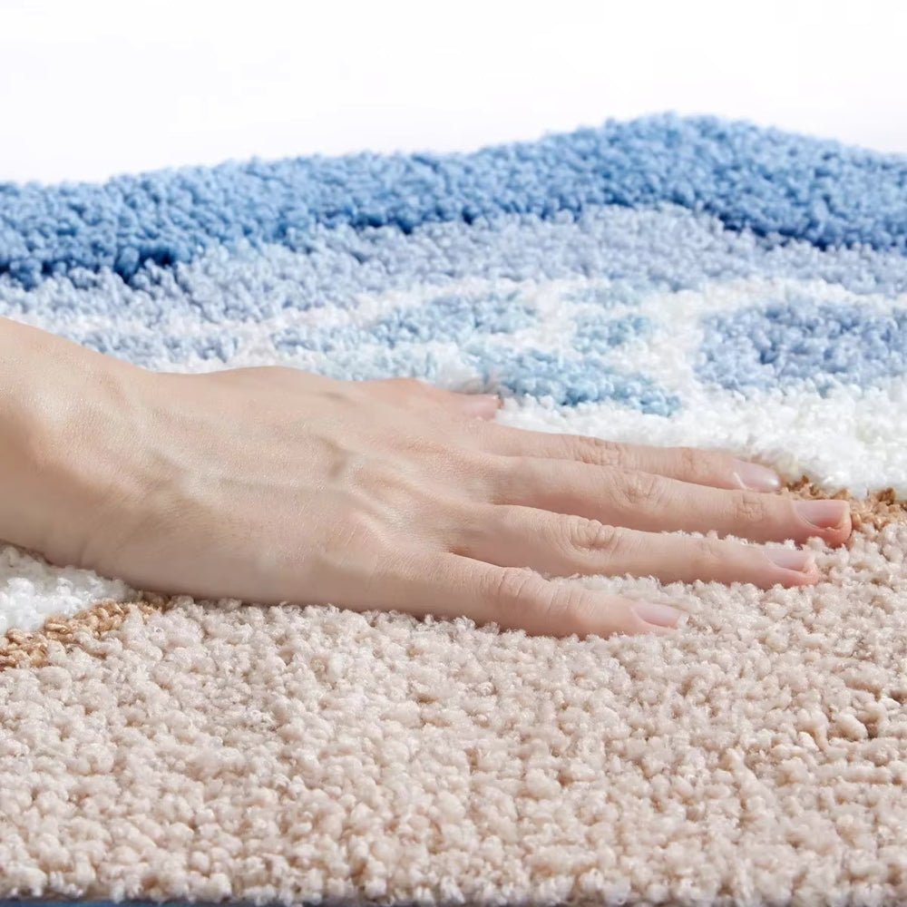 OceanStep | Antislip badmat, microvezelkleed Ocean Wave, zacht absorberend