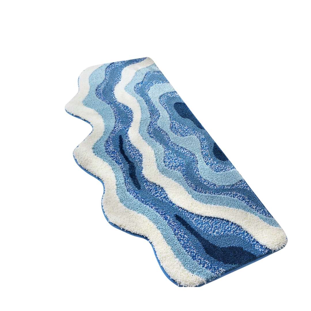 OceanStep | Antislip badmat, microvezelkleed Ocean Wave, zacht absorberend