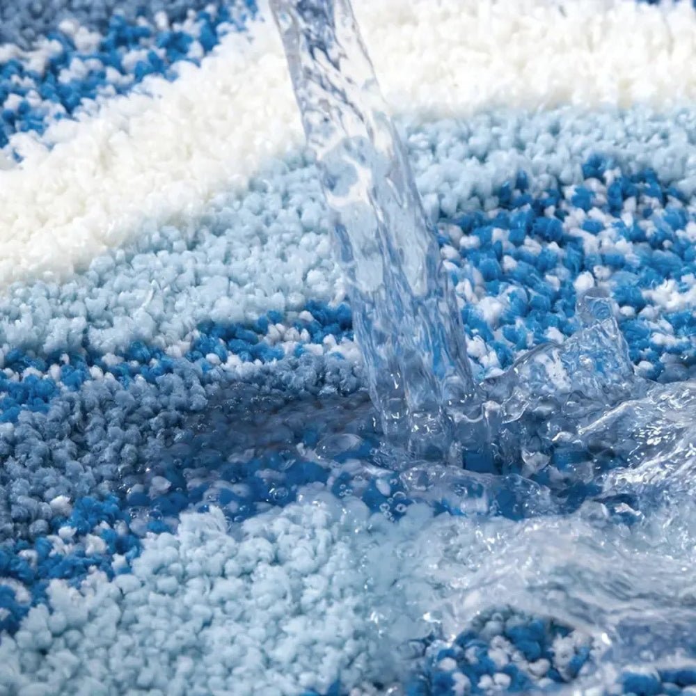 OceanStep | Antislip badmat, microvezelkleed Ocean Wave, zacht absorberend