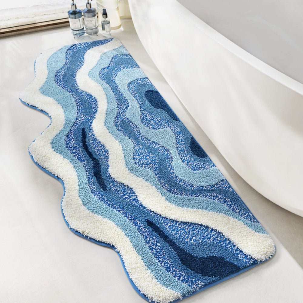OceanStep | Antislip badmat, microvezelkleed Ocean Wave, zacht absorberend