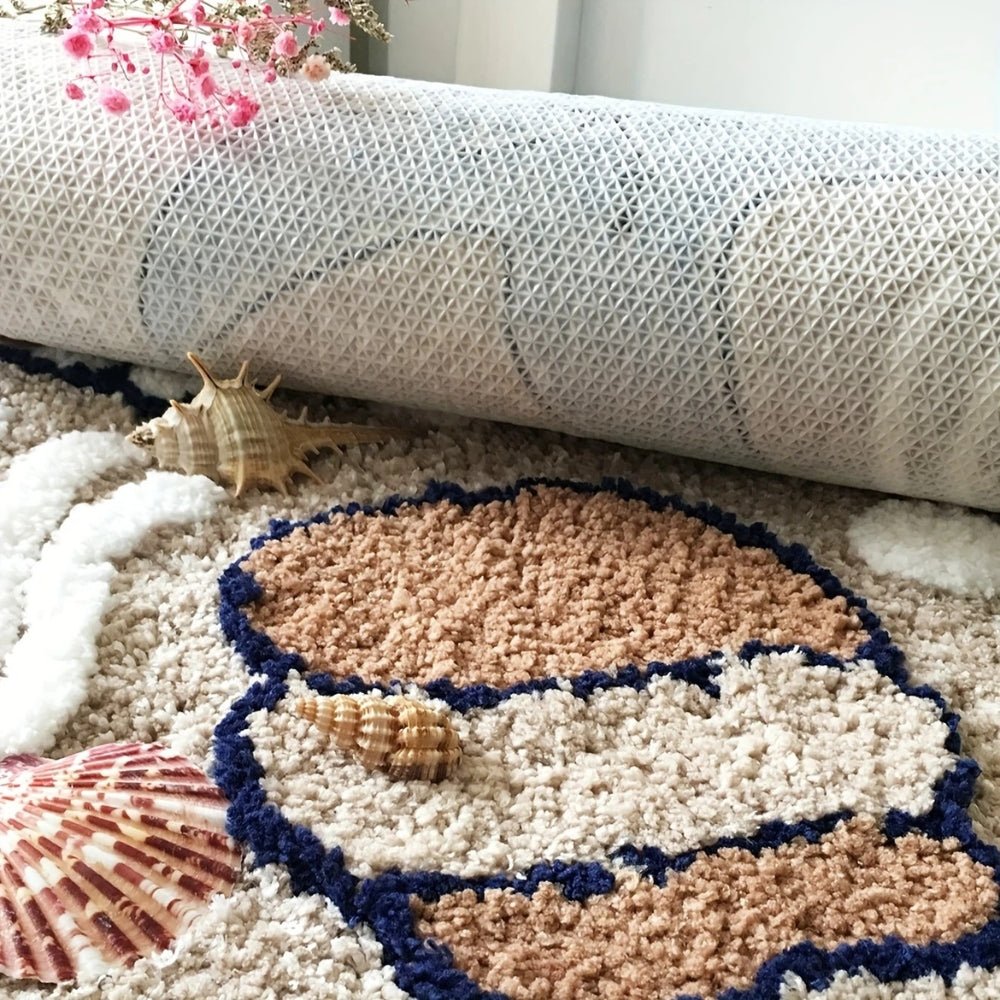 Bathora | Antislip halve cirkel badmat – zachte, sneldrogende mat voor veiligheid in douche en bad
