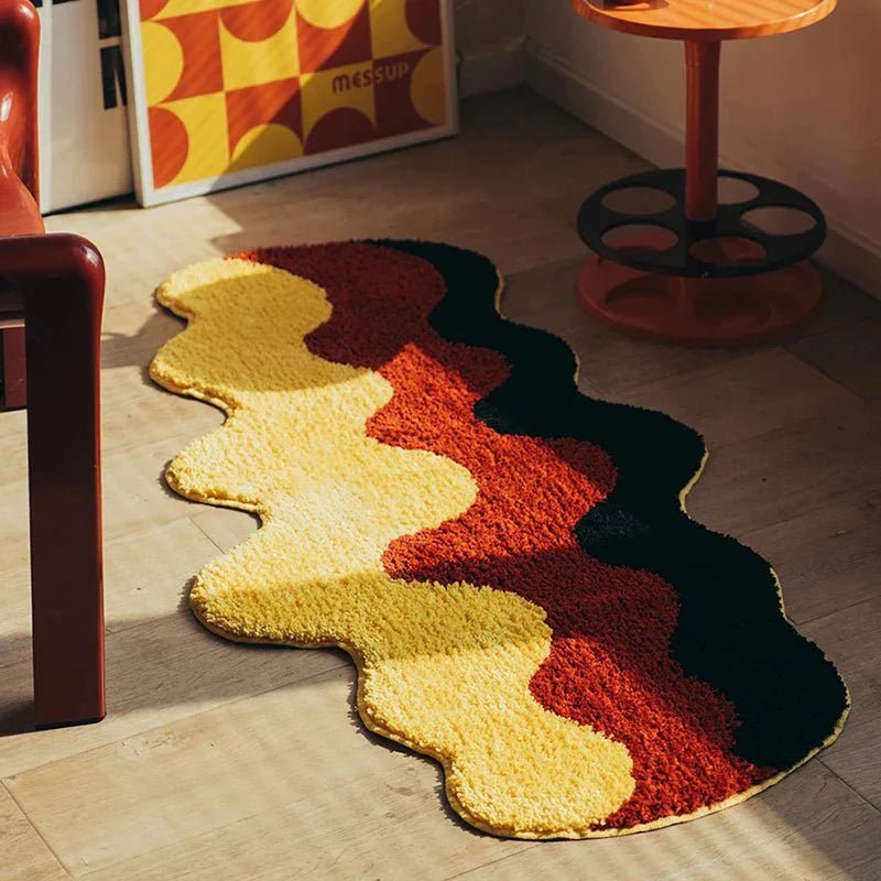 SolaraTide | Getuft tapijt voor de woonkamer, geïnspireerd op de zonsondergang – zacht, duurzaam, antislip