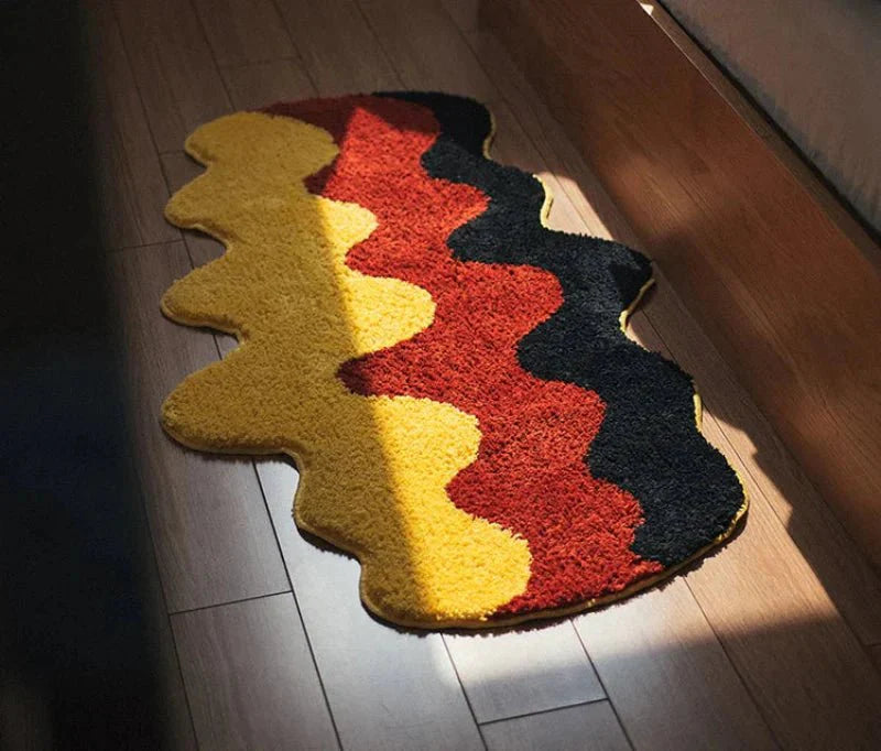 SolaraTide | Getuft tapijt voor de woonkamer, geïnspireerd op de zonsondergang – zacht, duurzaam, antislip