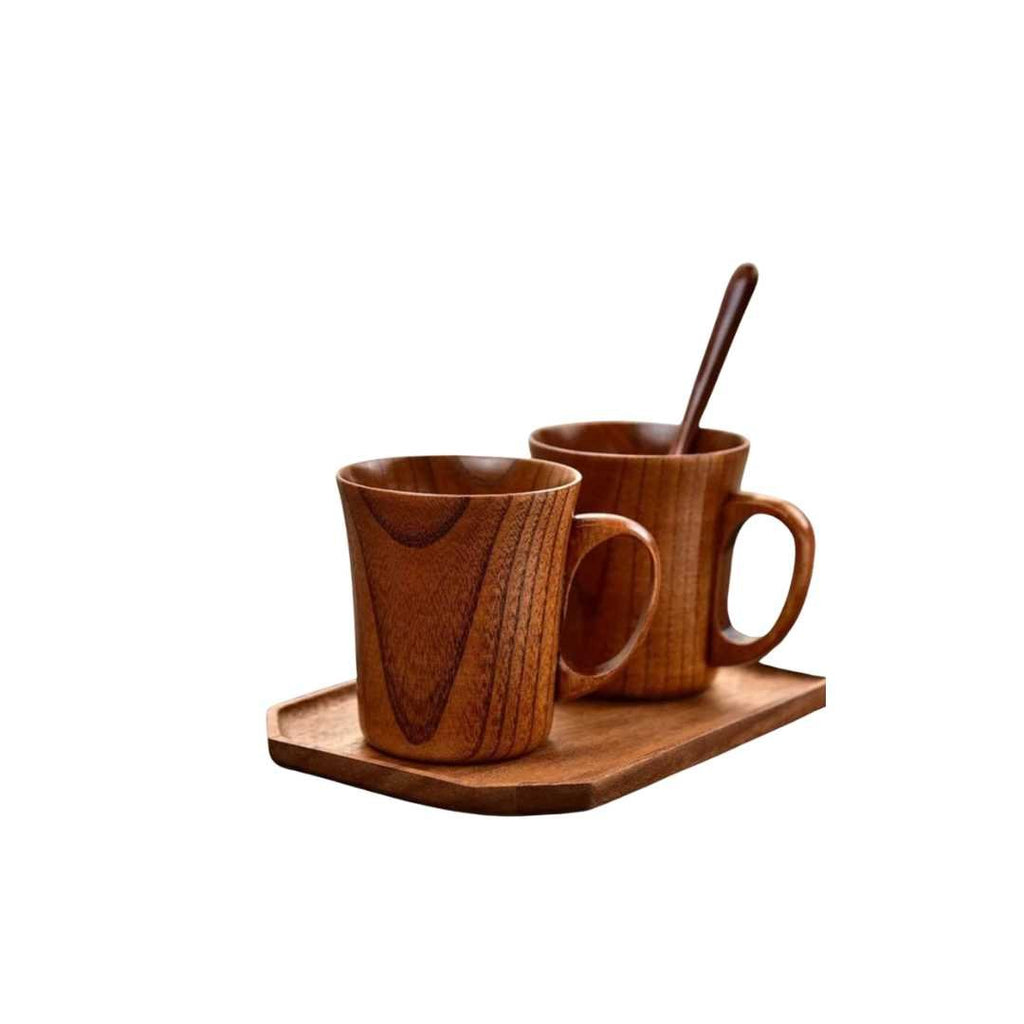 Koru | Natuurlijke houten mok – Handgemaakte houten koffiemok 300 ml, duurzaam, uniek ontwerp