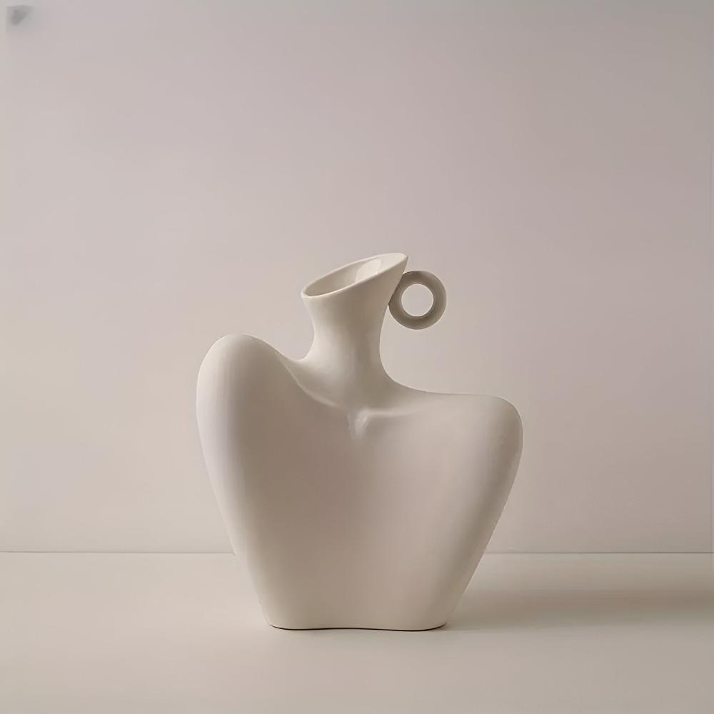 Vessence | Abstracte keramische vaas, moderne sculpturale decoratieve vaas