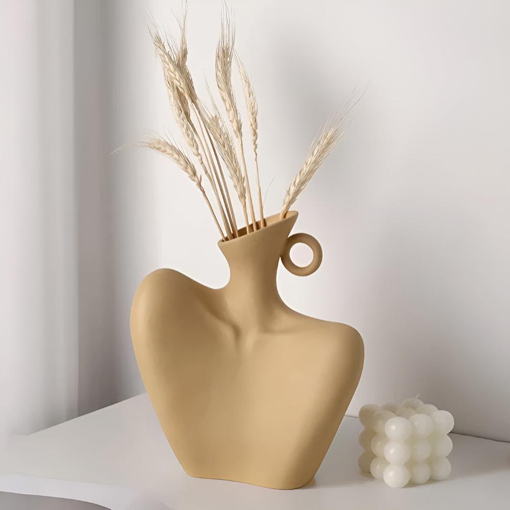 Vessence | Abstracte keramische vaas, moderne sculpturale decoratieve vaas