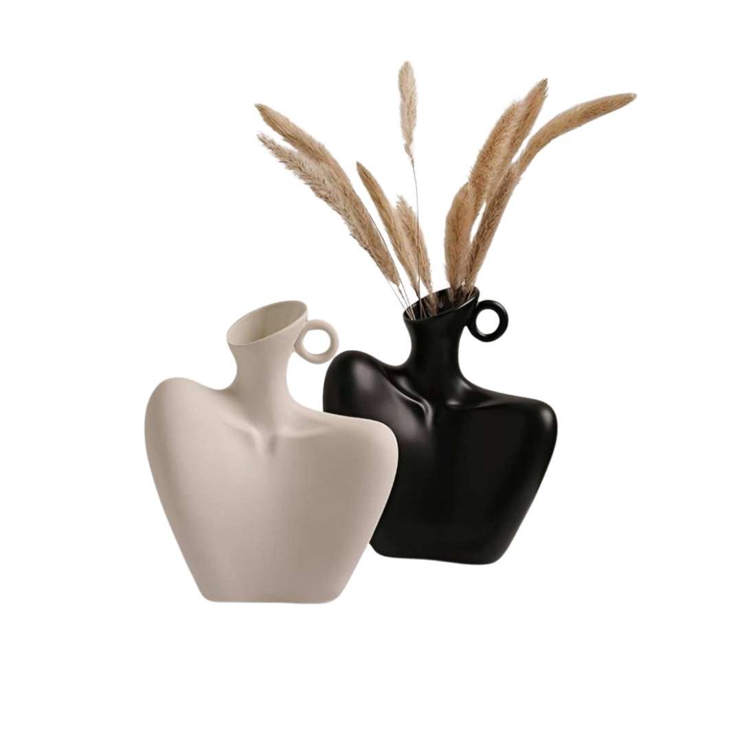 Vessence | Abstracte keramische vaas, moderne sculpturale decoratieve vaas