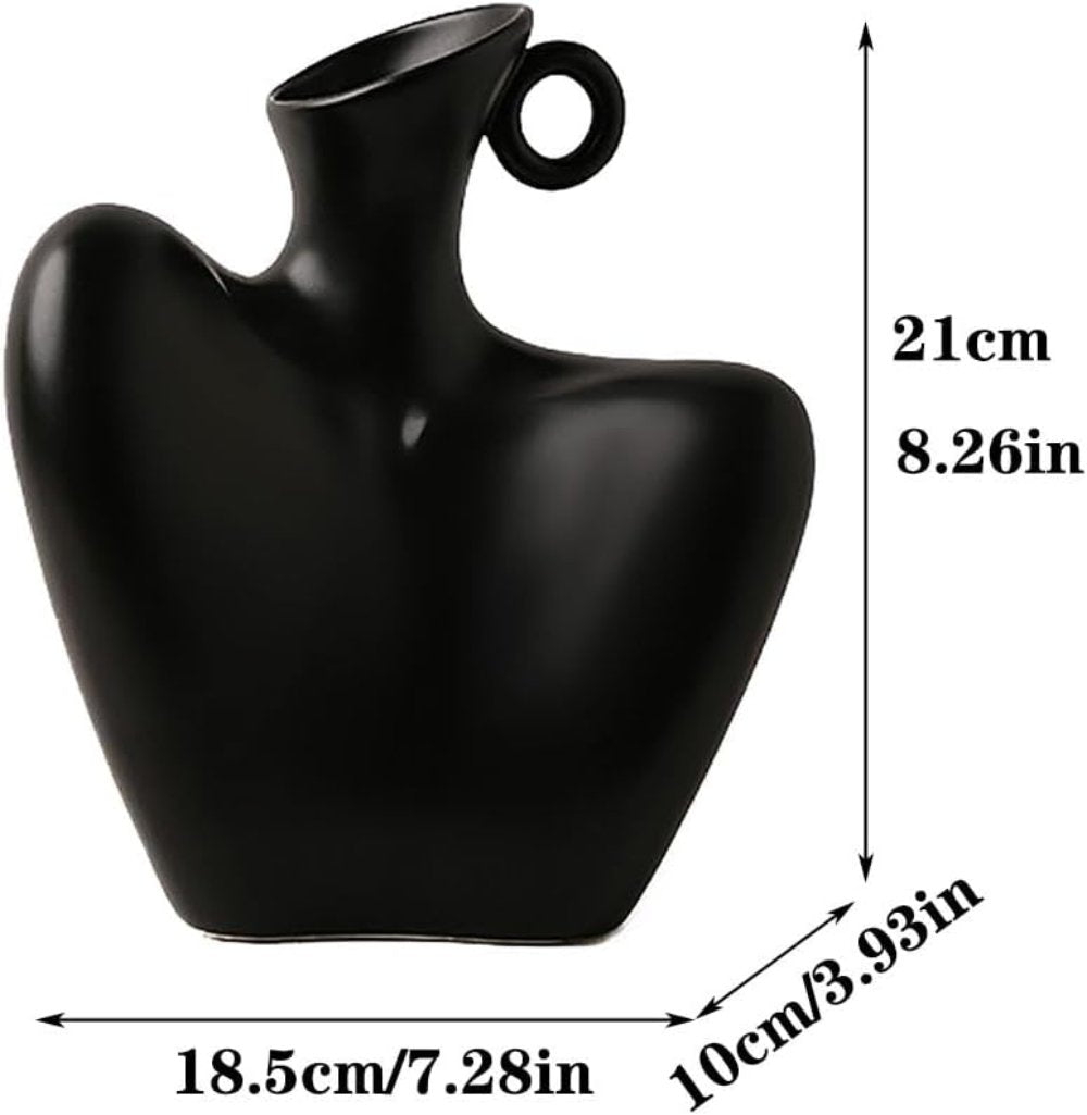 Vessence | Abstracte keramische vaas, moderne sculpturale decoratieve vaas