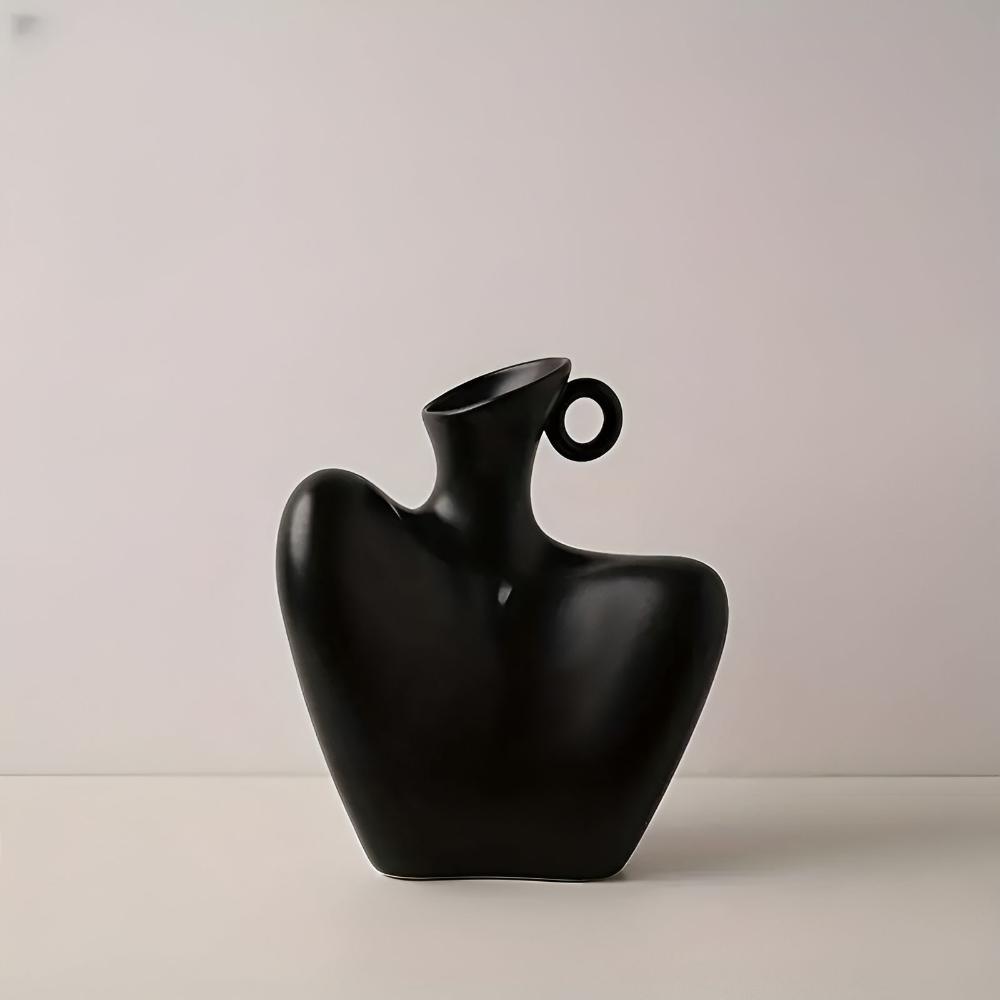 Vessence | Abstracte keramische vaas, moderne sculpturale decoratieve vaas