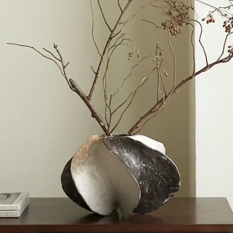 LumaVase | Keramische stervruchtvaas, sculpturale decoratieve vaas voor woonkamer en interieur