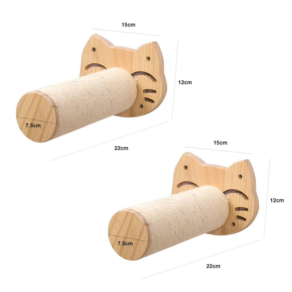 FeliClimb | Wandgemonteerde kattenklimrek & krabpaal – Interactieve speelwand voor katten voor thuis