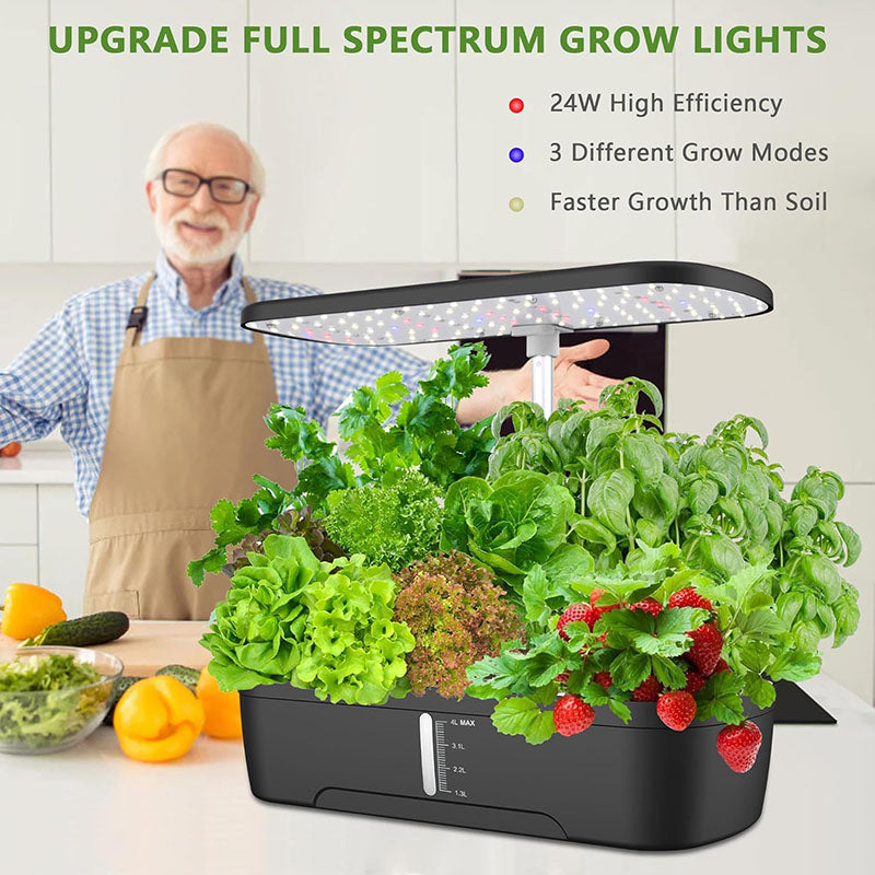 SproutPod | Compacte slimme hydrotuin – 12-pods LED-kweekset voor kruiden en groenten voor binnenshuis