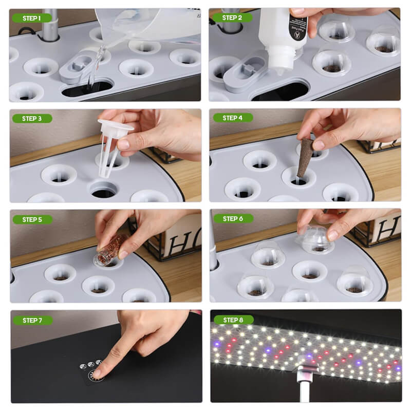 SproutPod | Compacte slimme hydrotuin – 12-pods LED-kweekset voor kruiden en groenten voor binnenshuis