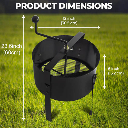 RotarySift | Roterende zeef voor grond en compost, ergonomische tuinsifter