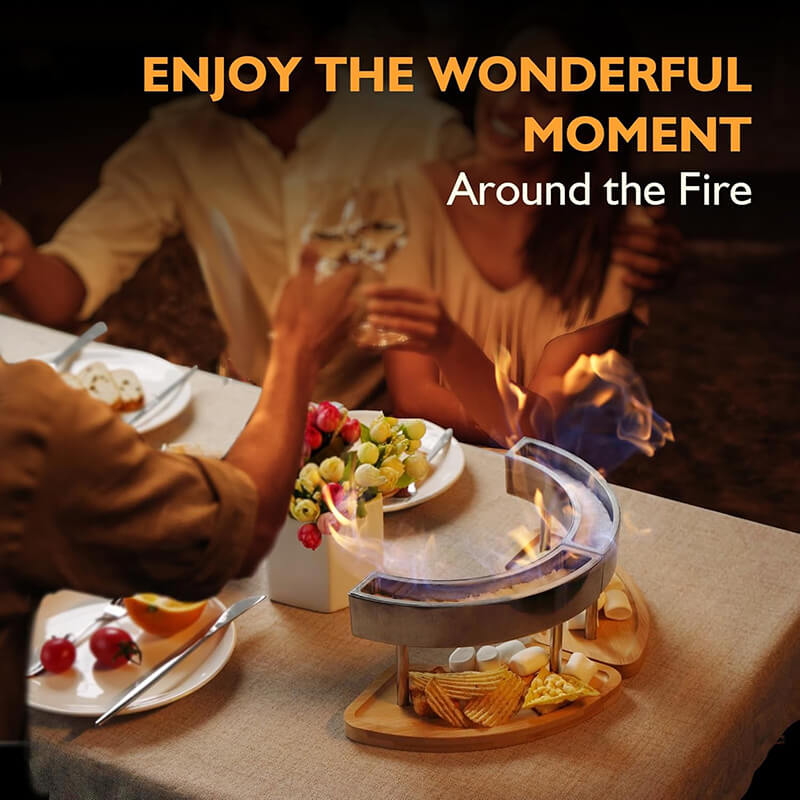 FireAura | Rookvrije bio-ethanol tafelhaard – gezellige vlam voor binnen en buiten