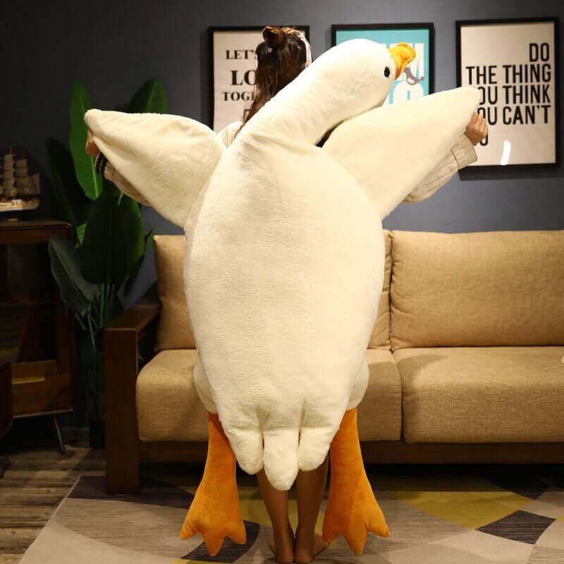 PlushiGoose | Reuze Pluche Gans Knuffeldier - Zacht Knuffel Kussen Speelgoed
