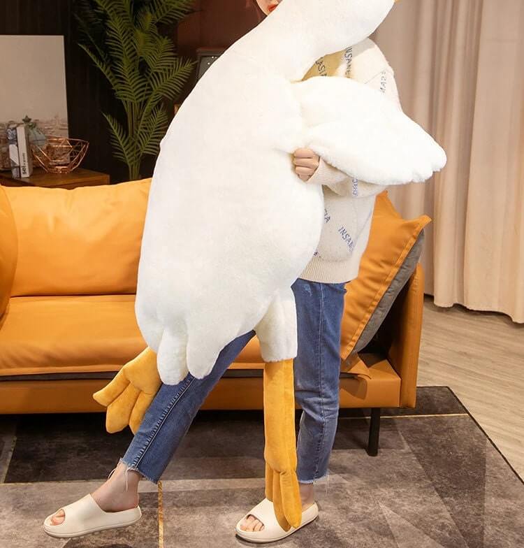 PlushiGoose | Reuze Pluche Gans Knuffeldier - Zacht Knuffel Kussen Speelgoed