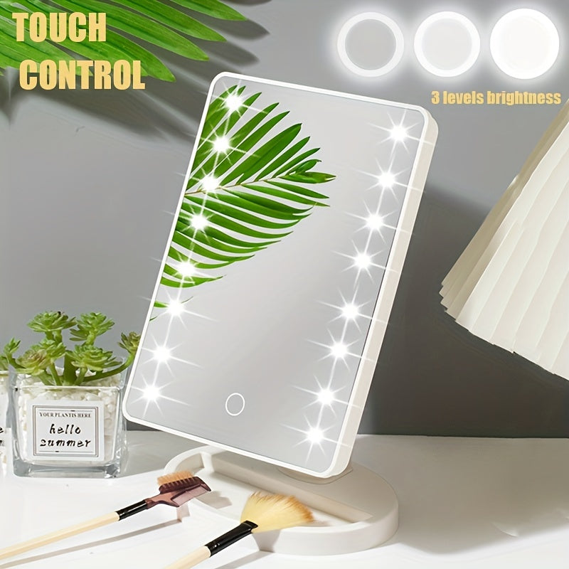 LumeLook | Touch-Control LED-make-upspiegel – instelbare helderheid, draagbare make-upspiegel