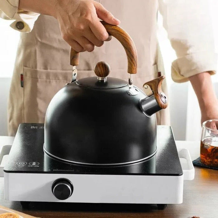 BoilTone | Artisan fluitketel – snelkokend roestvrij staal met veiligheidsuitloop en comfortabele handgreep