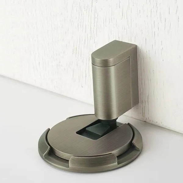 DoorAnchor | Verstelbare deurstopper voor zwaar gebruik – zinklegering, montage zonder boren of schroeven