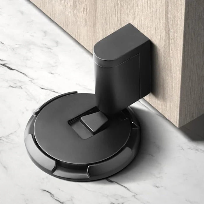 DoorAnchor | Verstelbare deurstopper voor zwaar gebruik – zinklegering, montage zonder boren of schroeven