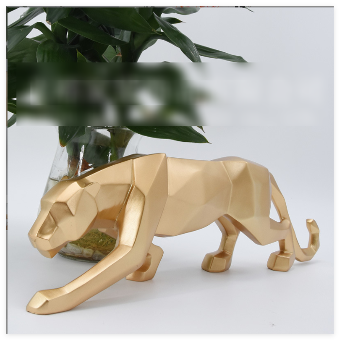 PantherLoom | Artistiek pantherbeeldje – Eigentijdse abstracte sculptuur voor thuis en op kantoor