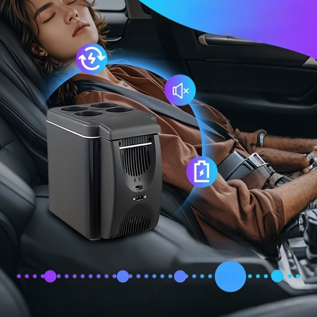 ChillVault | Compacte draagbare minikoelkast, autokoeler, stil en energiezuinig ontwerp voor drankjes en snacks