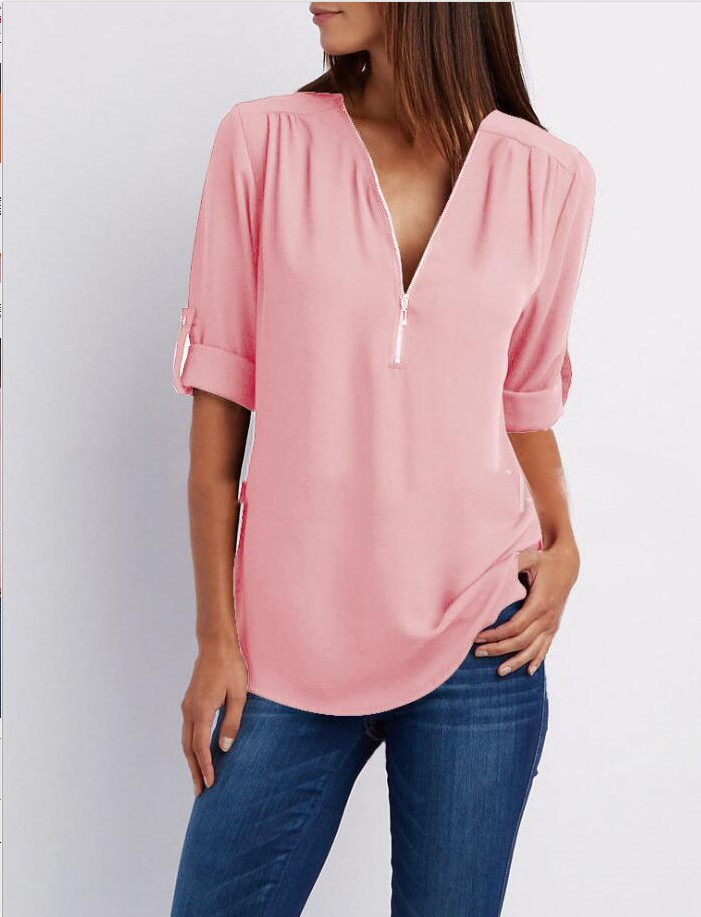Avena | Damesblouse met V-hals – Elegante, casual en chique blouse voor dagelijks gebruik