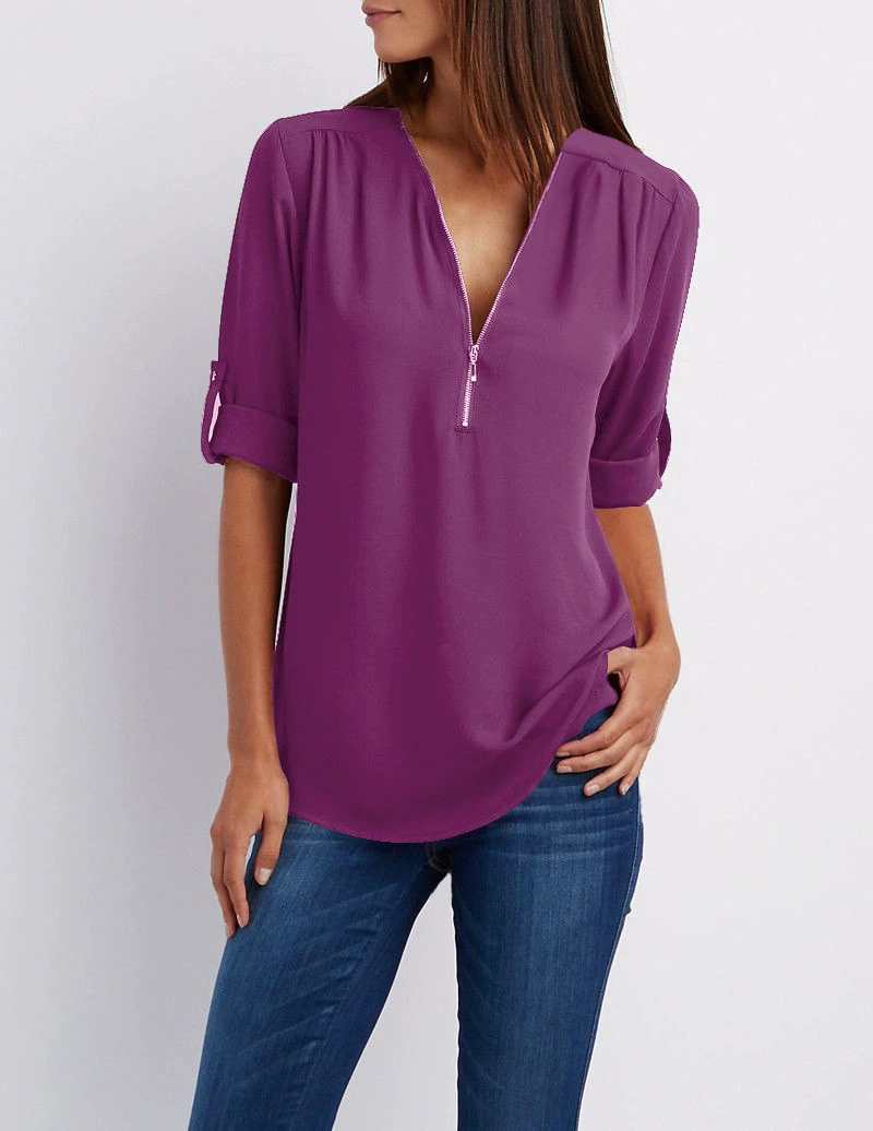 Avena | Damesblouse met V-hals – Elegante, casual en chique blouse voor dagelijks gebruik