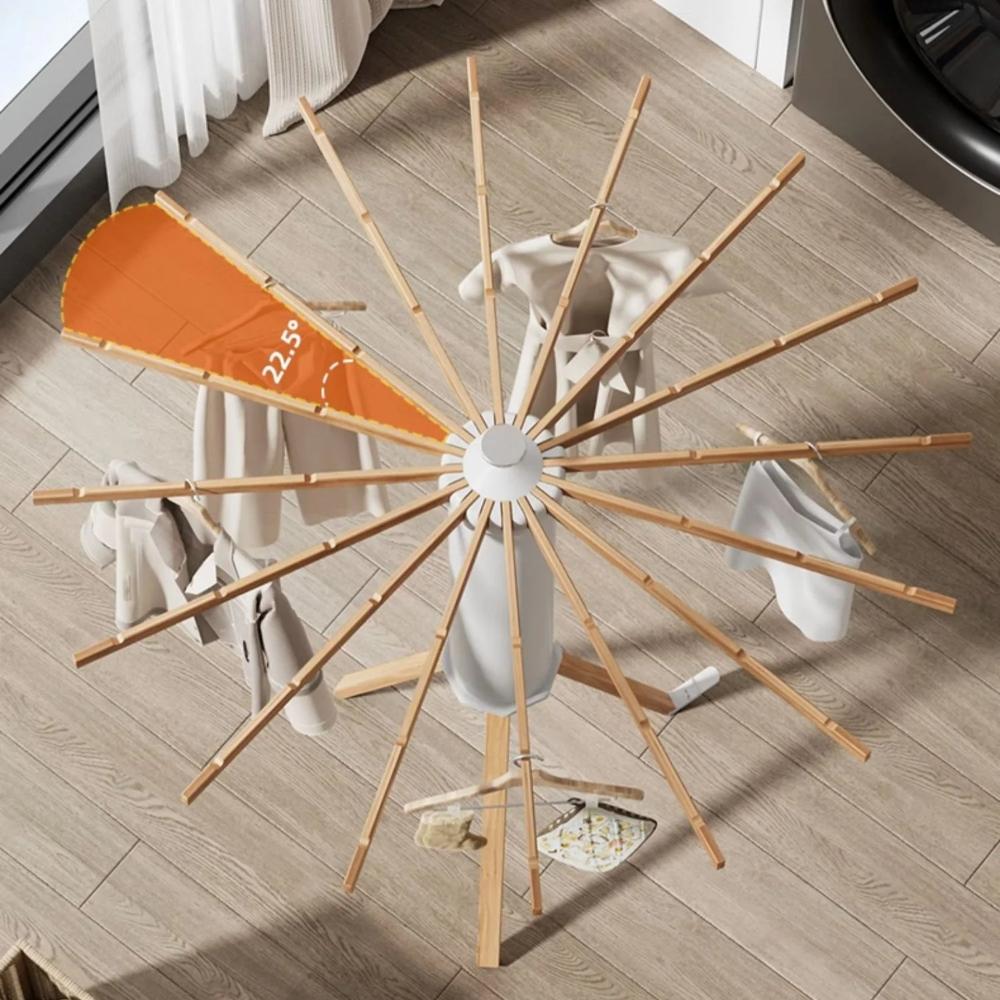 DryCraft | Opvouwbaar houten droogrek – Ruimtebesparende wasorganizer voor thuis