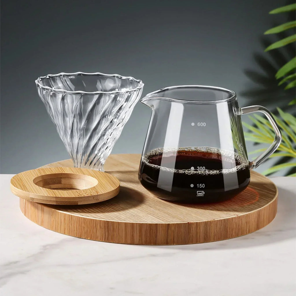DripAura | Elegante glazen koffiezetter voor thuis en op kantoor