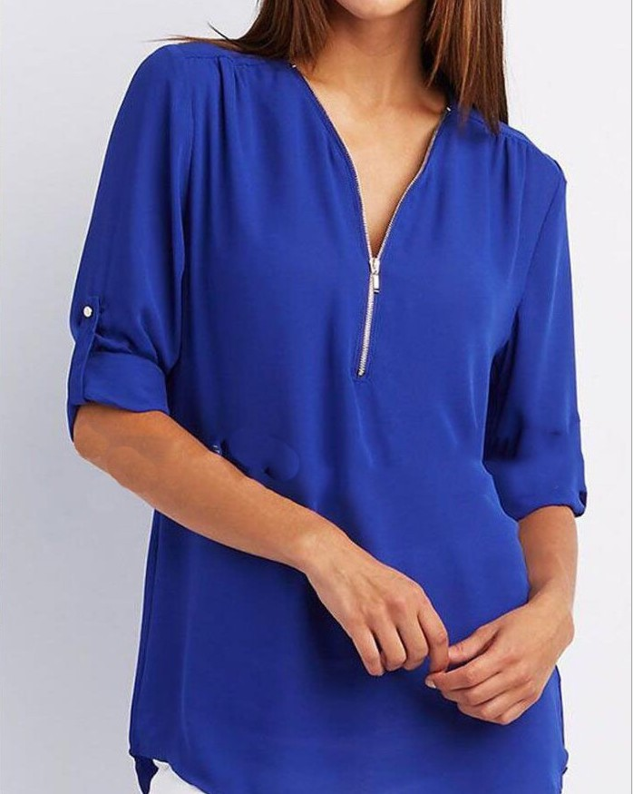 Avena | Damesblouse met V-hals – Elegante, casual en chique blouse voor dagelijks gebruik
