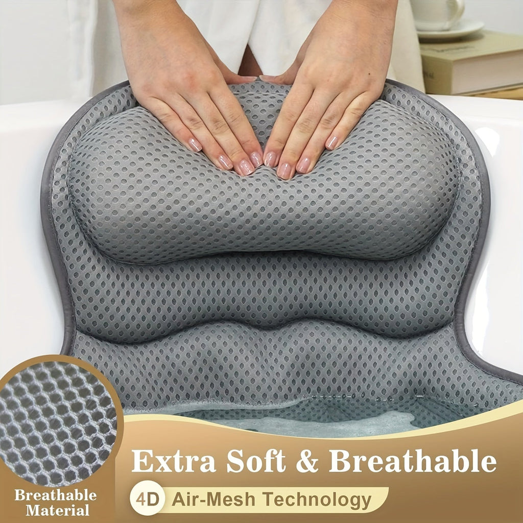 SoakMate | Ergonomisch luxe badkussen – nek- en rugsteun, sneldrogend, antislip spa-kussen