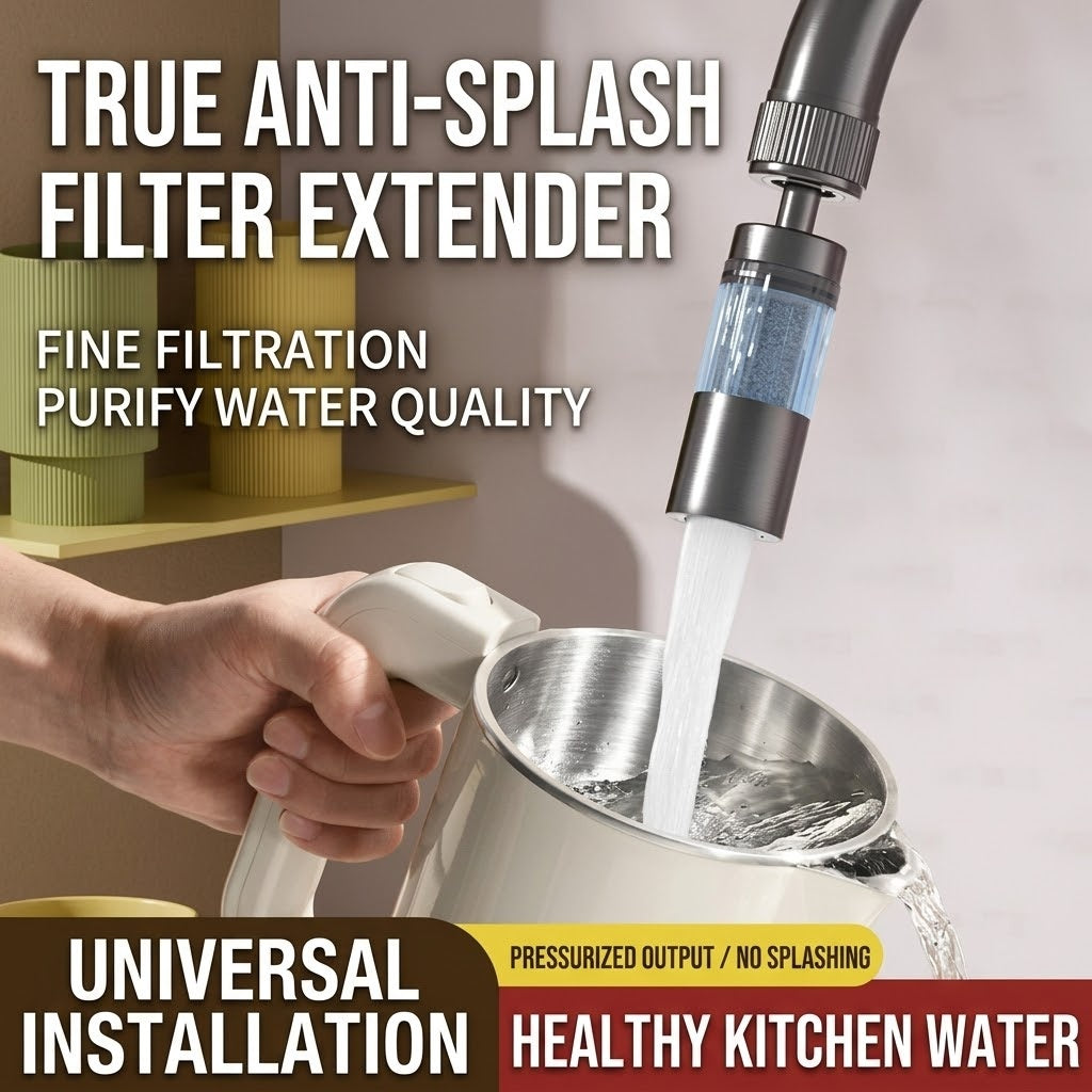 AquaFlex | Draaibare Kraanfilter Adapter – 360° Roterende Kraanverlengstuk